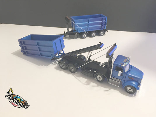 PETERBILT - 1/50 - PETERBILT 12 WHEELS ROLL-OFF TRUCK W/