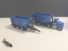 1/50 - Peterbilt 12 Wheels Roll-off Truck W/ Tri-axles Trailer