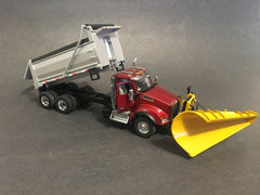 1/50 - Kenworth T880 Daycab (ruby Red) - Front Snowplow & Dumpbox