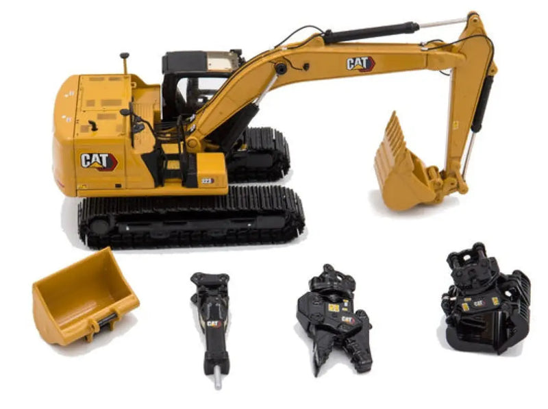 Load image into Gallery viewer, CAT - 1/50 - 323 HYDRAULIC EXCAVATOR W 4 NEW WORK-TOOLS