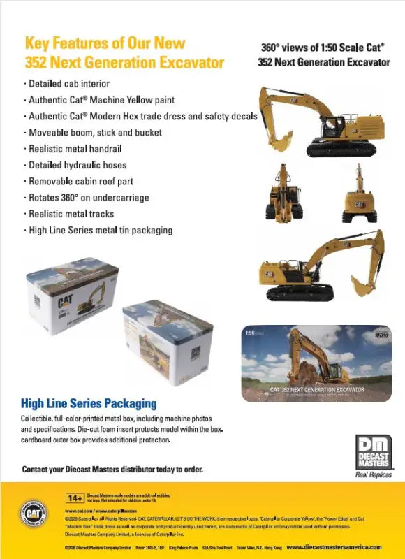 Load image into Gallery viewer, CAT - 1/50 - 352 NEXT GENERATION EXCAVATOR - DIECAST