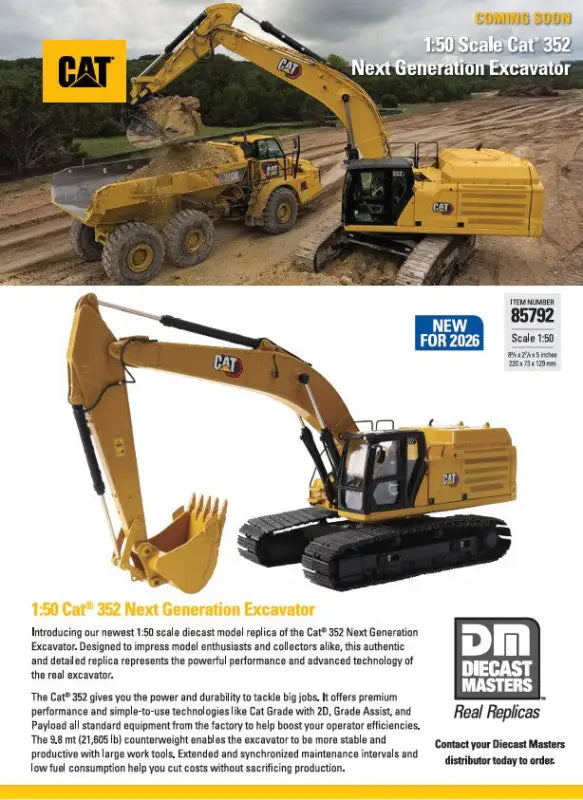 Load image into Gallery viewer, CAT - 1/50 - 352 NEXT GENERATION EXCAVATOR - DIECAST