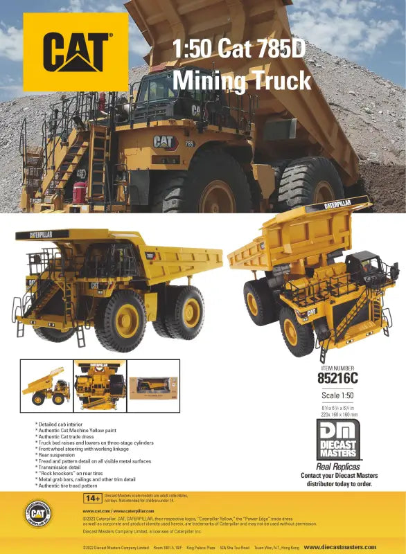 Load image into Gallery viewer, CAT - 1/50 - 785D MINING TRUCK - DIECAST | SCALE | TRUCK