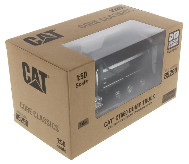 Load image into Gallery viewer, CAT - 1/50 - CT660 DUMP TRUCK - YELLOW CAB/BLACK - DIECAST