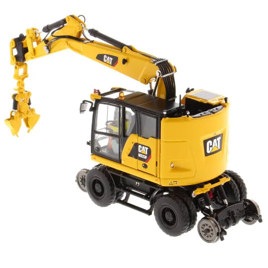 CAT - 1/50 - M323F RAILROAD WHEELED EXCAVATOR SAFETY YELLOW