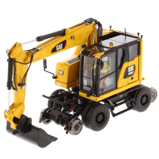 CAT - 1/50 - M323F RAILROAD WHEELED EXCAVATOR SAFETY YELLOW