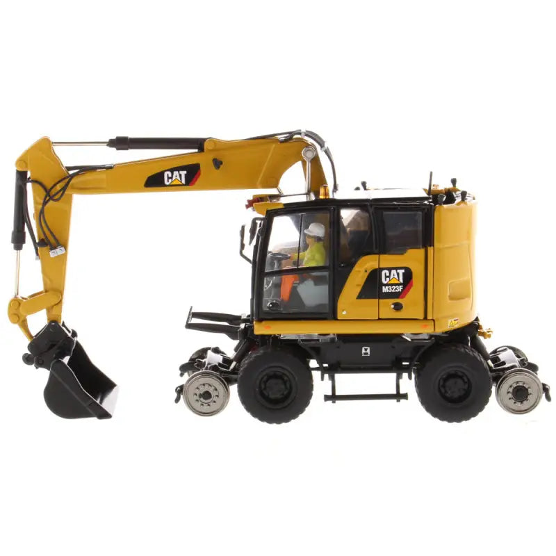 Chargez l'image dans la visionneuse de la galerie, CAT - 1/50 - M323F RAILROAD WHEELED EXCAVATOR YELLOW