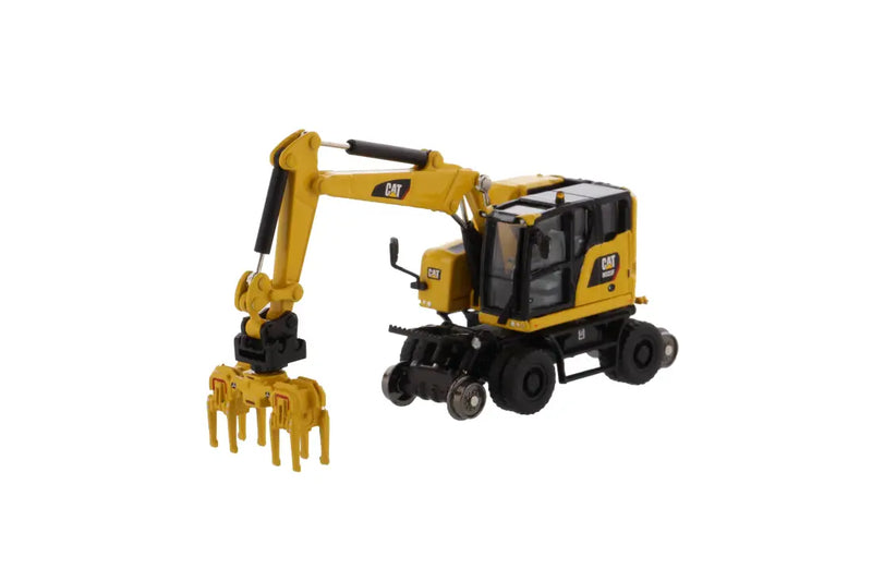 Chargez l'image dans la visionneuse de la galerie, CAT - 1/87 - M323F RAILROAD WHEELED EXCAVATOR SAFETY YELLOW
