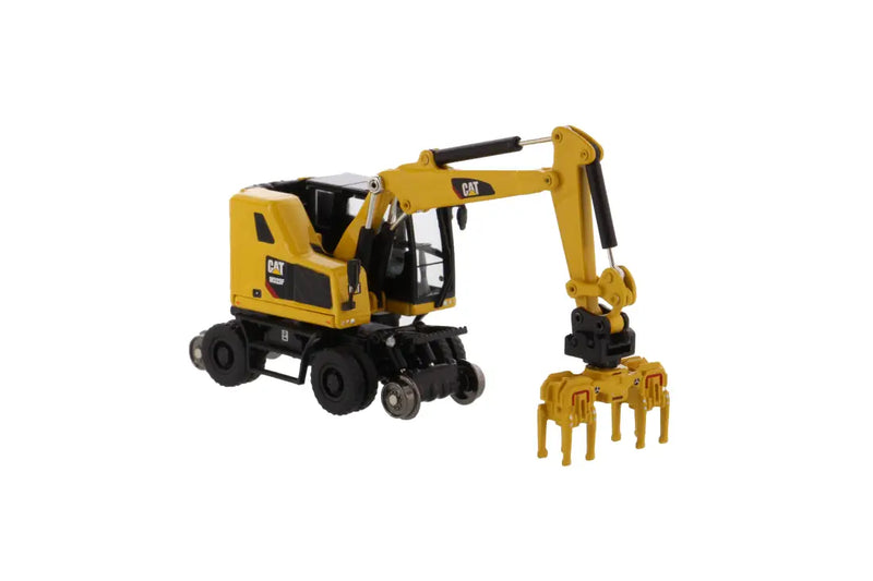 Chargez l'image dans la visionneuse de la galerie, CAT - 1/87 - M323F RAILROAD WHEELED EXCAVATOR SAFETY YELLOW