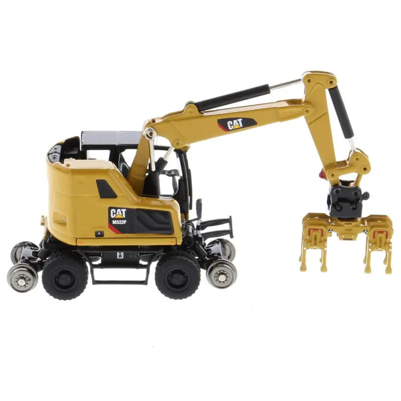 Chargez l'image dans la visionneuse de la galerie, CAT - 1/87 - M323F RAILROAD WHEELED EXCAVATOR YELLOW