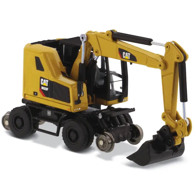 Chargez l'image dans la visionneuse de la galerie, CAT - 1/87 - M323F RAILROAD WHEELED EXCAVATOR YELLOW