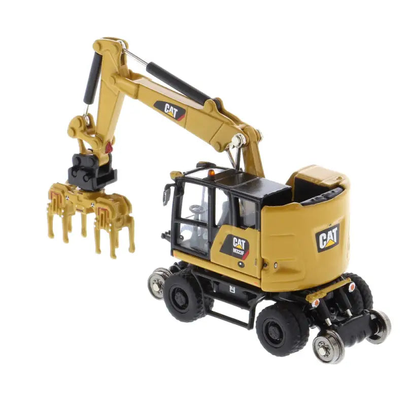 Chargez l'image dans la visionneuse de la galerie, CAT - 1/87 - M323F RAILROAD WHEELED EXCAVATOR YELLOW