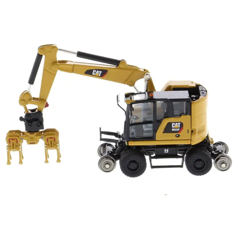 Chargez l'image dans la visionneuse de la galerie, CAT - 1/87 - M323F RAILROAD WHEELED EXCAVATOR YELLOW