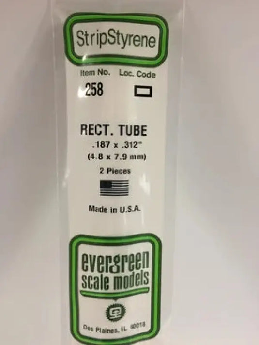 EVERGREEN - 0.188 X 0.312″ 2 PACK OPAQUE WHITE POLYSTYRENE