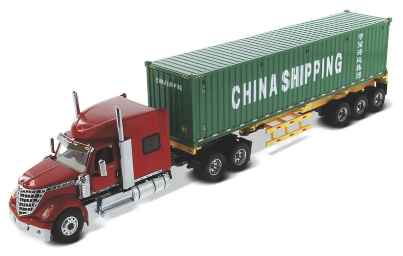 Load image into Gallery viewer, INTERNATIONAL - 1/50 - LONESTAR DAY CAB - SKELETON TRAILER/