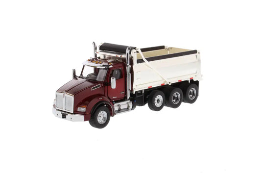 KENWORTH 1/50 T880 SBFA DUMP TRUCK RADIANT RED CAB + CHROME