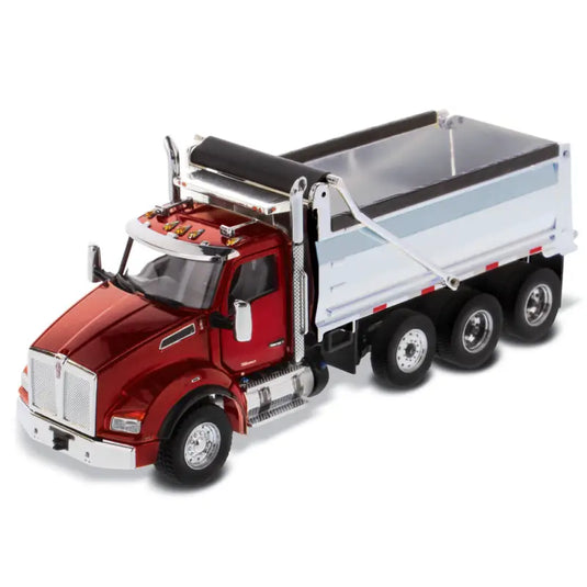 KENWORTH 1/50 T880 SBFA DUMP TRUCK RADIANT RED CAB + CHROME