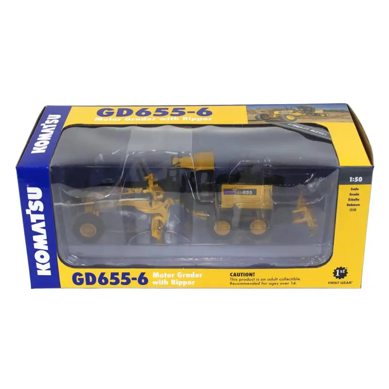 Load image into Gallery viewer, KOMATSU - 1/50 - GD655-6 MOTOR GRADER - WITH RIPPER