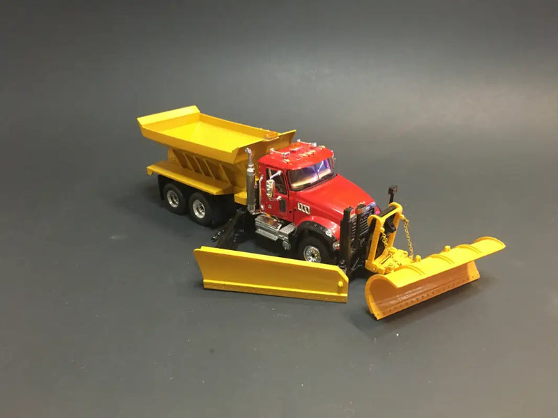 Load image into Gallery viewer, MACK - 1/50 - MACK GRANITE (RED) 10 WHEELERS SNOW EQUIPPED