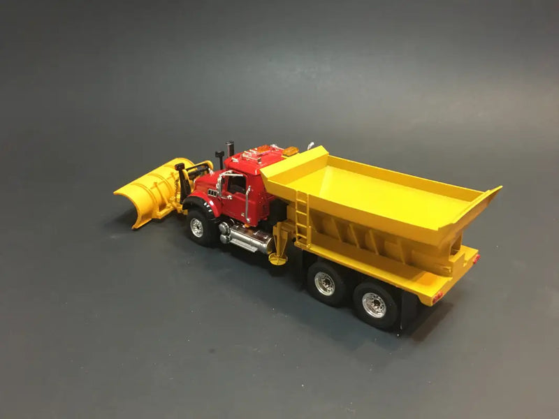 Load image into Gallery viewer, MACK - 1/50 - MACK GRANITE (RED) 10 WHEELERS SNOW EQUIPPED