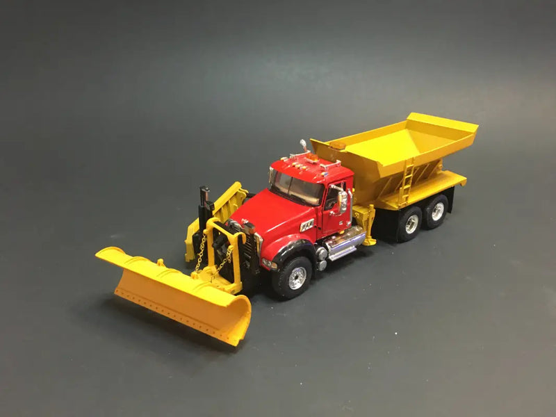 Load image into Gallery viewer, MACK - 1/50 - MACK GRANITE (RED) 10 WHEELERS SNOW EQUIPPED