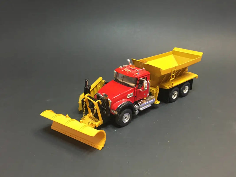 Load image into Gallery viewer, MACK - 1/50 - MACK GRANITE (RED) 10 WHEELERS SNOW EQUIPPED