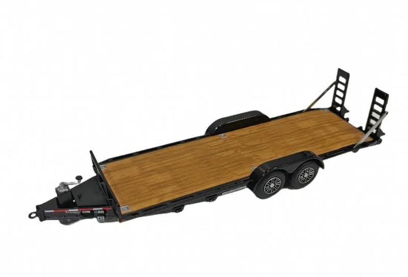 Chargez l'image dans la visionneuse de la galerie, MIRSBERGER 1/50 UTILITY TRAILER 2 AXLES BLACK DIECAST