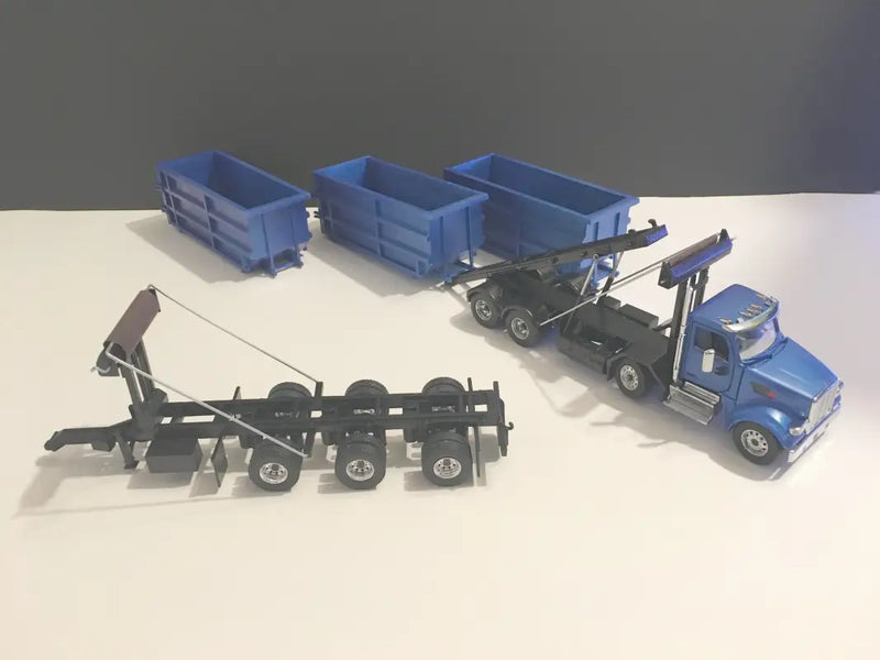 Chargez l'image dans la visionneuse de la galerie, PAPYHOBBY - 1/50 - 33 FEET ROLL-OFF TRAILER W/ CONTAINER