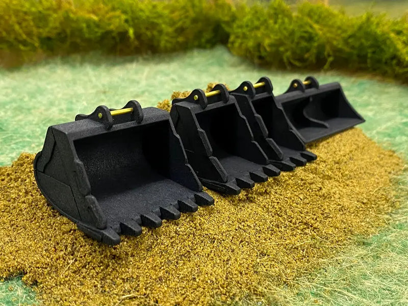Load image into Gallery viewer, PAPYHOBBY - 1/50 - 40+ TON BUCKET SET - BLACK - DIECAST