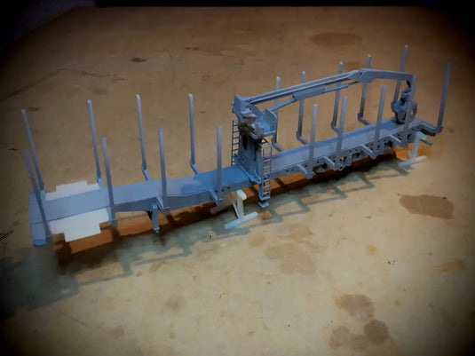 PAPYHOBBY 1/50 DELOUPE LOG TRAILER W/ ROTOBEC LOADER PRE
