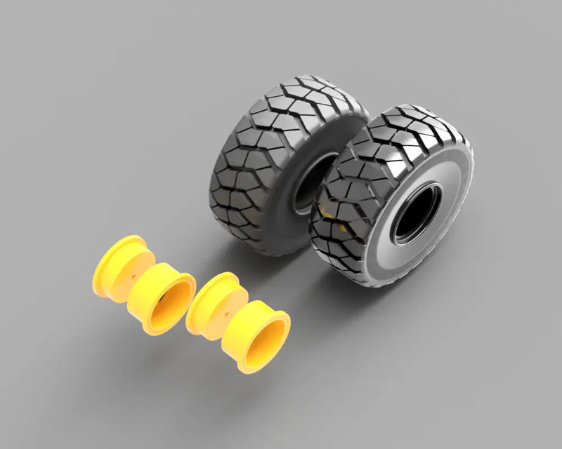 Chargez l'image dans la visionneuse de la galerie, PAPYHOBBY - ARTICULATED DUMP TRUCK TIRE 01 (SET OF 6 TIRES)