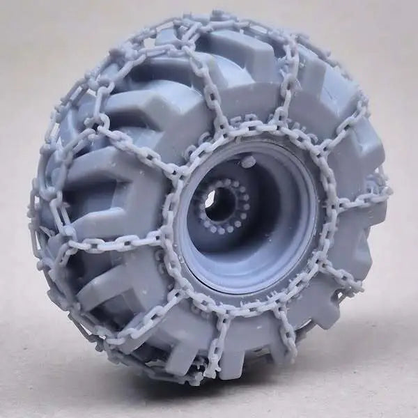 Chargez l'image dans la visionneuse de la galerie, PAPYHOBBY - FORESTRY / SKIDDER TIRE 03 WITH CHAINS - SCALE