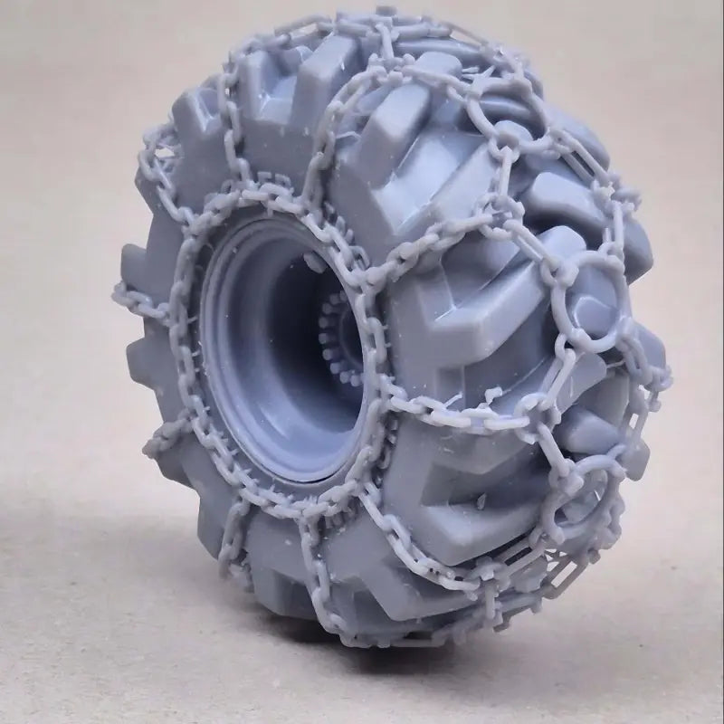 Chargez l'image dans la visionneuse de la galerie, PAPYHOBBY - FORESTRY / SKIDDER TIRE 03 WITH CHAINS - SCALE