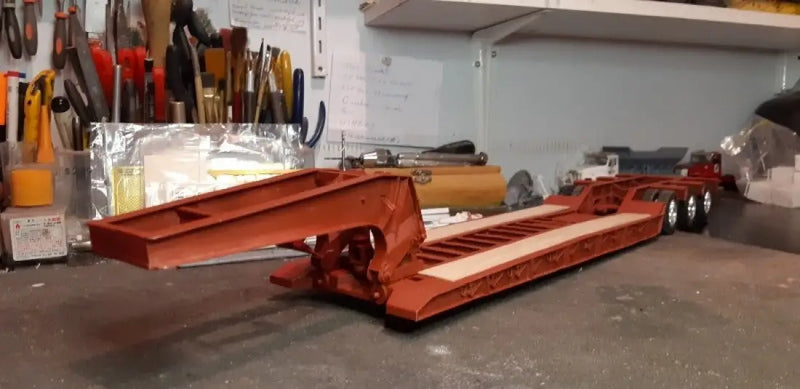 Load image into Gallery viewer, PAPYHOBBY - LOWBOY TRAILER KIT - 01 - SCALE 1/25 / BUILD