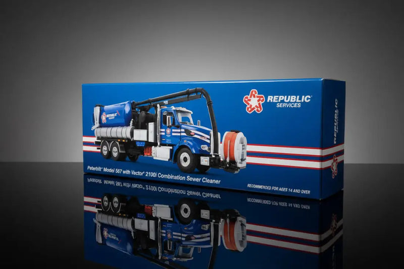 Load image into Gallery viewer, PETERBILT - 1/50 - 567 REPUBLIC SERVICES VACUUM TRUCK