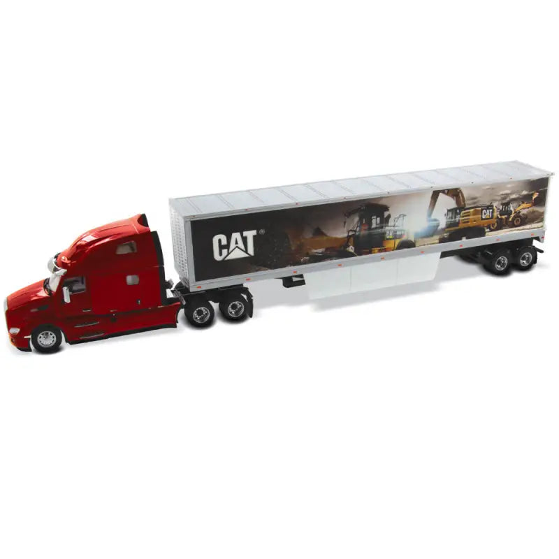 Load image into Gallery viewer, PETERBILT - 1/50 - 579 DAY CAB WITH CAT MURAL TRAILERS