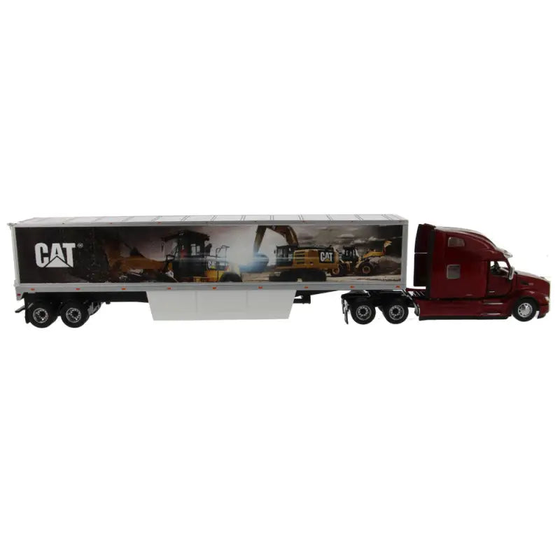Load image into Gallery viewer, PETERBILT - 1/50 - 579 DAY CAB WITH CAT MURAL TRAILERS