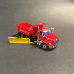1/50 - Western Star 4700 (red) 4-seasons Dump Box W/ Underbelly Plow