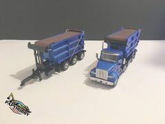 1/50 - Peterbilt 12 Wheels Roll-off Truck W/ Tri-axles Trailer