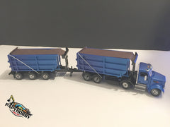 1/50 - Peterbilt 12 Wheels Roll-off Truck W/ Tri-axles Trailer