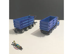 1/50 - Peterbilt 12 Wheels Roll-off Truck W/ Tri-axles Trailer