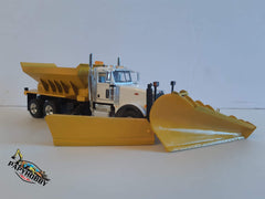 1/50 - Peterbilt 367 (white) 10 Wheelers Snow Equipped W/ Spreader