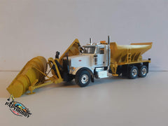 1/50 - Peterbilt 367 (white) 10 Wheelers Snow Equipped W/ Spreader