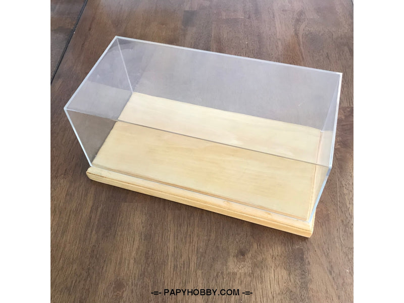 Chargez l&#39;image dans la visionneuse de la galerie, Acrylic Case Display Box Transparent - Model 1 - Wood
