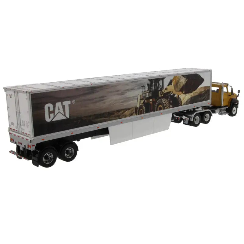 Load image into Gallery viewer, CAT - 1/50 - CT660 DAY CAB TRACTOR WITH CAT MURAL TRAILER
