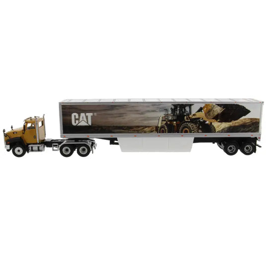 CAT - 1/50 - CT660 DAY CAB TRACTOR WITH CAT MURAL TRAILER