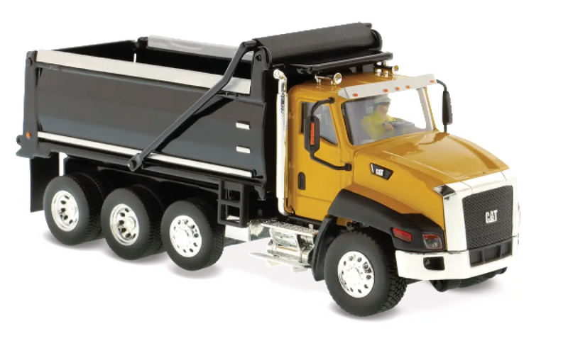 Load image into Gallery viewer, CAT - 1/50 - CT660 DUMP TRUCK - YELLOW CAB/BLACK - DIECAST
