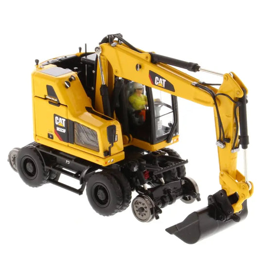 CAT - 1/50 - M323F RAILROAD WHEELED EXCAVATOR SAFETY YELLOW