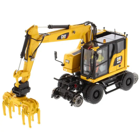 CAT - 1/50 - M323F RAILROAD WHEELED EXCAVATOR SAFETY YELLOW