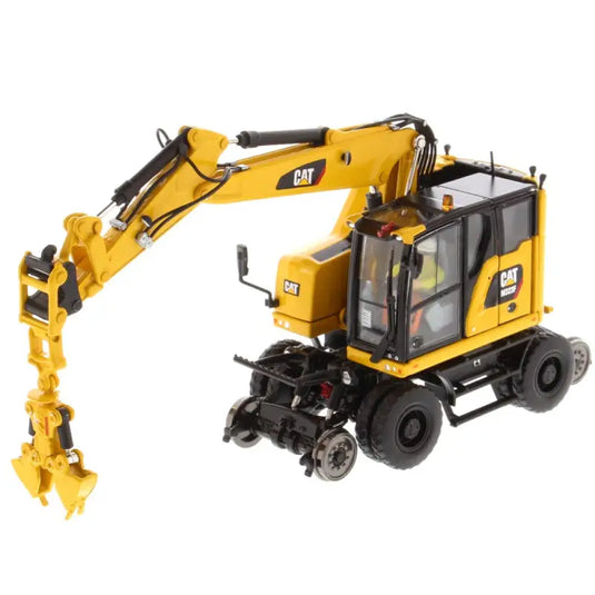 CAT - 1/50 - M323F RAILROAD WHEELED EXCAVATOR SAFETY YELLOW